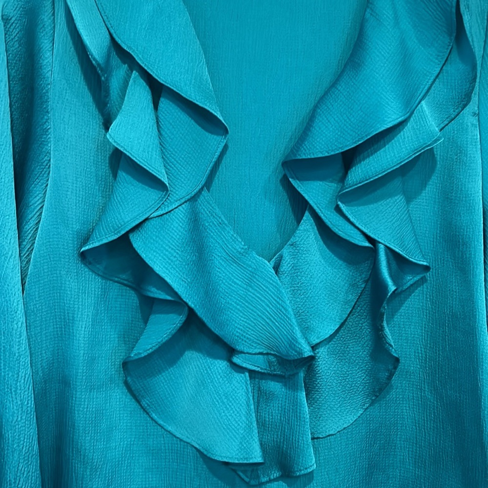 Zara Silk Long Sleeve Tops (3) - Picture 4 of 16